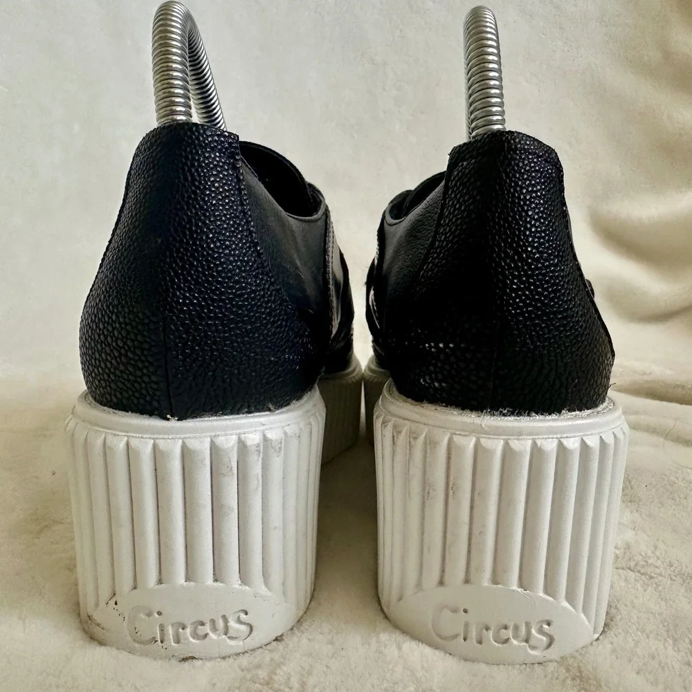 Circus by Sam Edelman Cassie Black Platform Creepers Shoes Women's Size 9